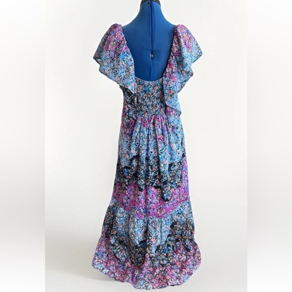 Anthropologie Clementina Eyelet Floral Boho Maxi Dress Women’s Size M - Picture 7 of 16